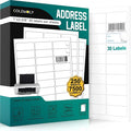 Address Labels 1’’x2-5/8’’ Stikcer Paper 30-UP 250 Sheets for Laser/Inkjet Printer Matte 7500 White Blank Printable Labels on 8.5x11 Inch for Mailing, Shipping, and Organizing