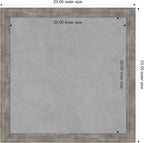 Amanti Art Silver Framed Magnetic Board 23x23 Medium Vision Board for use with Magnets, 100% Metal Sheet to Display Items as Office Decor or for Home Organization in mudroom, Kitchen or Kids Room