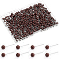 WILLBOND 500 Pack Map Push Pins Map Tacks Small Round Head Push Pins Thumb Tacks for Travel Picture Photo Bulletin Board Wall DIY Craft School Office Home(Brown,1/6 Inch)