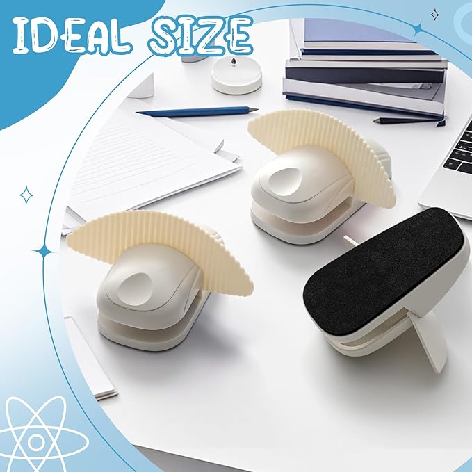 Faccito 3 Pcs Paper Holder Stand for Typing Non-Slip Mat Desktop Folder Document Holder with Anti-Slip Pads Portable Copy Stand Desktop Clamp for A4 Paper Office Reading (White)