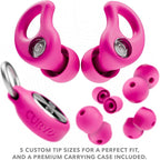 CURVD Live Stylish High-Fidelity Concert Earplugs for Live Events up to 14 dB Noise Reduction, 5 Tip Sizes & Carry Case