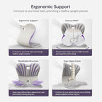 CabeVibe CabSupport Ergonomic Lumbar Support Seat Cushion M1 Plus - Posture Correction Spineseat for Office Chair, Car, Home with Breathable Memory Foam
