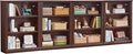 RWYHG 43" Walnut Tall Bookshelf Set of 4,3-Tier Thick Wooden Book Shelf with Adjustable Shelves,Free Standing Farmhouse Bookcase with Open Display Storage,Floor Vintage Bookshelves for Living Room