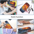 SNAPMADE Basketball Pencil Case Cool Sports-themed Pencil Box Portable Pen Bag Pouch with Zipper for Teens Boys Girls Stationery Supplies Organizer Multifunction Bag for Business Office