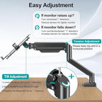 MOUNT PRO Laptop Arm Mount for Desk, 2 in 1 Function Monitor Laptop Stand, Fits Max 17" Notebook and 32" Computer Screen, Aluminum Single Monitor Holder with Adjustable Tray, Holds up to 22lbs