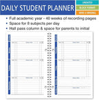 Elan Publishing Company Student Planner Weekly Overview Format for a Full Year (S85-Blue) 5.5 x 8.5