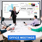 Max-officoo 4'x8' Large Dry Erase White Board with Rolling Stand 96"x48" Double-Sided Mobile Magnetic Whiteboard on Wheels, Including 3 Magnetic Erasers, 7 Markers, 30 Magnets