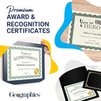 Geographics® 30% Recycled Blank Parchment Certificates, 8 1/2" x 11", Optima Green, Pack of 200