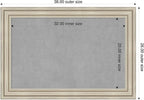 Amanti Art Silver Framed Magnetic Board 26x38 Large Vision Board for use with Magnets, 100% Metal Sheet to Display Items as Office Decor or for Home Organization in mudroom, Kitchen or Kids Room