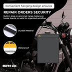 MICRO TEC Repair Order/Work Ticket Holders – Heavy-Duty Vinyl Sleeves with Black Handle – 11" x 13" for Automotive Repair Orders, Job Tickets, Documents – Pack of 25 – Solid Black