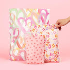 Pretty Package Store 10x13 Designer Poly Mailer 100 Pack Heavy Duty Waterproof Self Seal Shipping Bags for Small Business Large Mailing Envelopes Bulk Tear Resistant Cute Packaging Preppy Leopard
