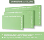 Aothia Double-Sided Desk Pad, 37.8"x17" Leather Desk Mat, Eco Cork Desk Pad Protector,Large Mouse Pad,Waterproof Desk Blotter for Office/Home(Light Green)