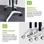 Foldable Conference Room Tables,Flip Top Mobile Training Table,Modern Meeting Table with Silent Wheels,Mobile Conference Tables,47.2 "x23.6 x 29.5 Meeting Room Tables for Office Training (8pack)