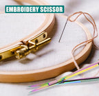 Cross Edge Spring Scissors 5 Inch straight Stainless Steel Precision Eyebrow & Eyelash Shaping & Trimming Scissor, Snips Squeeze, Embroidery, Knitting Micro Tip Craft Scissors (Rainbow)