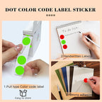 PARLAIM 2 Rolls 2000PCS 3/4" Round Circle Color-Code Dot Stickers,2 Color Style Colorful Coding Label Sticker for Home Office Classroom(Red+Light Green)