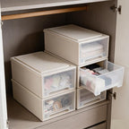 Buyitt 12 Quart Desktop Drawer Storage Unit, Plastic Stackable Storage Drawer, 4 Pack