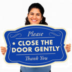 Custom Decorative Outdoor Metal Signs, Personalized Aluminum Signs, Customized Driveway Signs, Waterproof Signs Made In USA, Design 3 Blue Steel 14x10 In