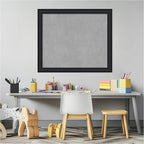 Amanti Art Black Framed Magnetic Board 23x27 Medium Vision Board for use with Magnets, 100% Metal Sheet to Display Items as Office Decor or for Home Organization in mudroom, Kitchen or Kids Room
