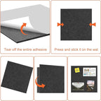 Cork Boards for Walls 48" x 36" Felt Board Alternative, 12 Pack Felt Wall Tiles Bulletin Board, Large Cork Board for Office Pin Board Tack Board Cork Boards