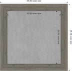 Amanti Art Grey Framed Magnetic Board 25x25 Medium Vision Board for use with Magnets, 100% Metal Sheet to Display Items as Office Decor or for Home Organization in mudroom, Kitchen or Kids Room