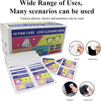 Pre-Moistened Lens Cleaning Wipes, Cleaning Wipes for Glasses, Computer & Laptops Screens, Smart Phones, Optical Lens, Goggles, and Watch Screen l Quick-Dry and Scratch-Free (Black)