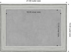 Amanti Art Silver Framed Magnetic Board 15x21 Small Vision Board for use with Magnets, 100% Metal Sheet to Display Items as Office Decor or for Home Organization in mudroom, Kitchen or Kids Room