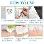Yangna Tattoo Transfer Paper 50 Sheets A4 Thermal Stencil Paper for Tattoo Artists, 4-Layer Design Works with Thermal Copier Machines & Hand Tracing