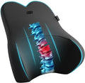 Skechers Air-Cooled & Memory Foam Lumbar Pillow,Lumbar Support Pillow for Office,Chair Lower Back Pain Relief Lumbar Pillow,Ergonomic Design Back Support Pillow for Office Chair,Car,Home,Travel,Black