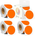 2 Inch Color Coding Round Labels (2000Pcs, 4 Rolls) - Round Color Dot Stickers for Inventory, Pantry, Warehouse Organization - Orange Circle Dot Labels