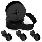 4 Pairs Typewriter Ribbon - Black Typewriter Ink Ribbon with 0.2 Inch/5mm Central Aperture, Durable Twin Spool Replacement - Reliable Print Quality, Compatible with Most Typewriters