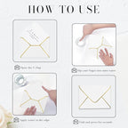 A7 White Envelopes 50 Pcs, Goefun 5x7 V-Flap Fancy Envelopes with Gold Border, for Invitation, Bridal Shower, Wedding, 5.25 x 7.25in