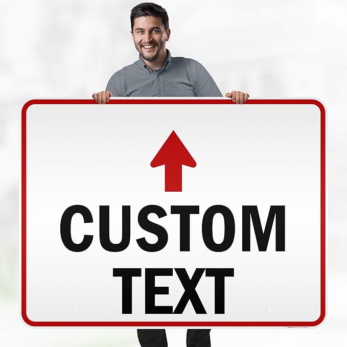 Custom Arrow,Custom Directional Sign, Up Arrow,36x48 Inches, Reflective, Rust Free DiBound, Fade Resistant, Made in USA by My Sign Center