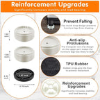 Furniture Risers Bed Risers Heavy Duty 1 inch, 2 inch, 3 inch, 4 inch Round Adjustable Bed Lifts Riser for Desk Legs Table Couch Sofa Chair Refrigerator Washing Machine (1 Inch, White, 6 Pack )