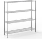Regal Altair 18" Deep x 72" Wide x 74" Height Wire Shelving Kit | 4-Tier | NSF Commercial Storage Rack Unit