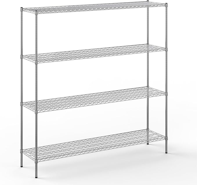 Regal Altair 18" Deep x 72" Wide x 74" Height Wire Shelving Kit | 4-Tier | NSF Commercial Storage Rack Unit