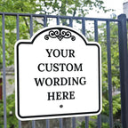 Custom Decorative Sign, Personalized Metal Sign for Business, Driveway, Home, Airbnb, Office Door Plaque,Black Border Sign, 24x24 Inches, ACM, Fade Resistant, Made in USA by Sigo Signs