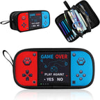 Easozoom Large Game Controller Pencil Case for Teen Boy Kid Capacity Pen Box Pouch Organizer Holder Bag with 3 Compartments & Zipper School College Office Supplies(1PCS Pencil Case)