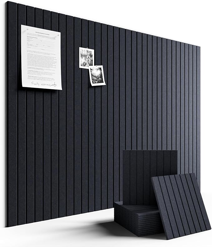 Fluxynara Large Felt Bulletin Board 48" X 36" Cork Board Alternative-12 Pack with 70 Safe Removable Adhesive Tabs, Cork Boards for Walls Cork Board for Home Office Classroom Pin Board -Navy Blue