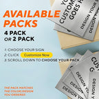 Custom Outdoor Aluminum Signs, Personalized Business Signs, Waterproof Silver Brushed Metal 14x10 In