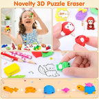 Palmatte 140PCS Mini Animal Erasers Bulk Kids Prizes Treasure Box Toys Classroom Rewards Teacher Must Haves Desk Pets Back to School Supplies Random Eraser Party Favors Kids Toys Gifts Pinata Stuffers
