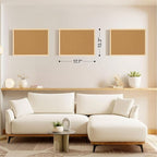 JEFURE 2 Pcs Cork Board, 17.7''x13.3'' Bulletin Board, Wooden Framed Corkboards for Wall, Small Cork Board, Vision Board Supplies, Prayer Board, Picture Board for Photos, Office, Home Decor, School