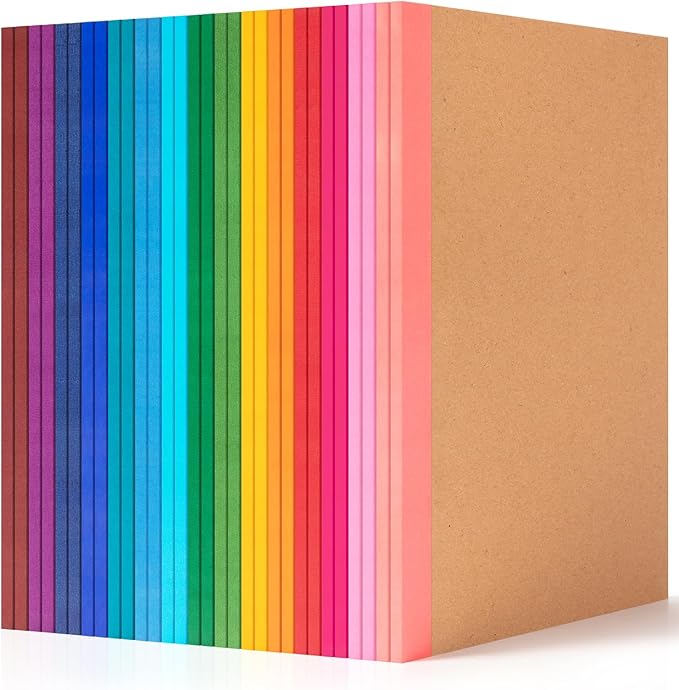 ALKALO 30 Pack Lined Notebook Journals Bulk, A5 College Ruled Composition Notebook, 8.3”x 5.5”,Kraft Cover with Rainbow Spines, 15 Colors 60 Pages for School Office Travel