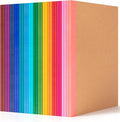 ALKALO 30 Pack Lined Notebook Journals Bulk, A5 College Ruled Composition Notebook, 8.3”x 5.5”,Kraft Cover with Rainbow Spines, 15 Colors 60 Pages for School Office Travel