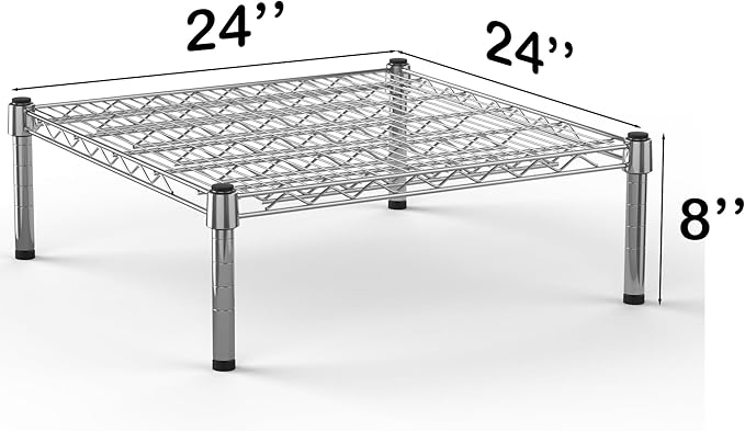Regal Altair 24''W x 24''L x 8''H Chrome Plated Wire Dunnage Rack | Off The Floor Storage