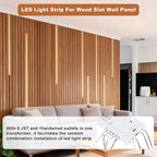 CUBITOR Under Cabinet Led Light Strip kit,2 Roll x 16.4ft Cuttable 3000K COB,Diffused Power with 8 JST & 2 Hardwired Outlets,Touch Sensor for Gun Safe Case,Book Shelf,Floating Shelf,Slat Wall Panel