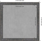 Amanti Art Grey Framed Magnetic Board 27x27 Medium Vision Board for use with Magnets, 100% Metal Sheet to Display Items as Office Decor or for Home Organization in mudroom, Kitchen or Kids Room
