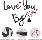 Christmas Love You Bye Wood Sign,Above Door Topper Decoration with Santa Hat,Cute Xmas Sign for Window Wall Express Love&Warm for Your Family Lover,Hallway Entryway Mantle Farmhouse Holiday Home Decor