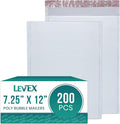 Levex - #1 7.25" x 12" [200 Pack] Poly Bubble Mailers, Padded Envelope Mailers, Packing Envelope & Mailing Bags for Shipping