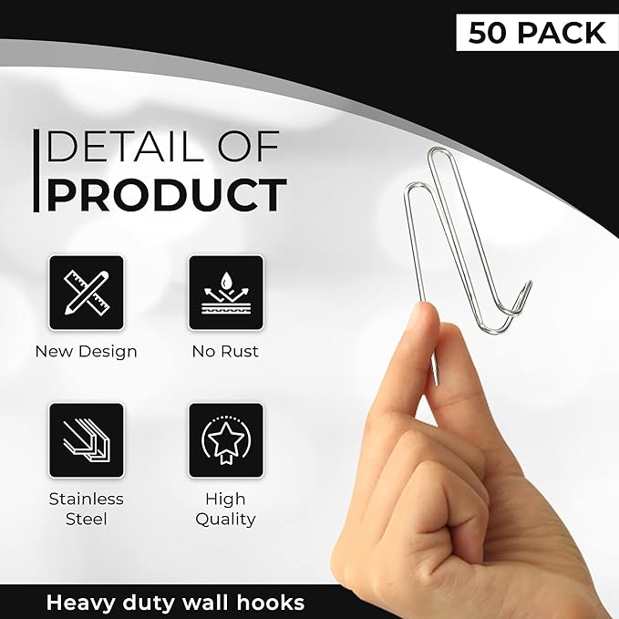 KuanStore 50Pcs Cubicle Hooks - Fabric Panel Wall Hooks with Clear Storage Box for Office, Home, School Decor & DIY Parties