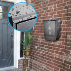 POCHAR Wall Mount Mailbox with Lock - Rainproof Galvanized Steel Locking Mailbox for Outside with Newspaper Compartment - Modern Mail Box for Residential or Commercial Use, Black